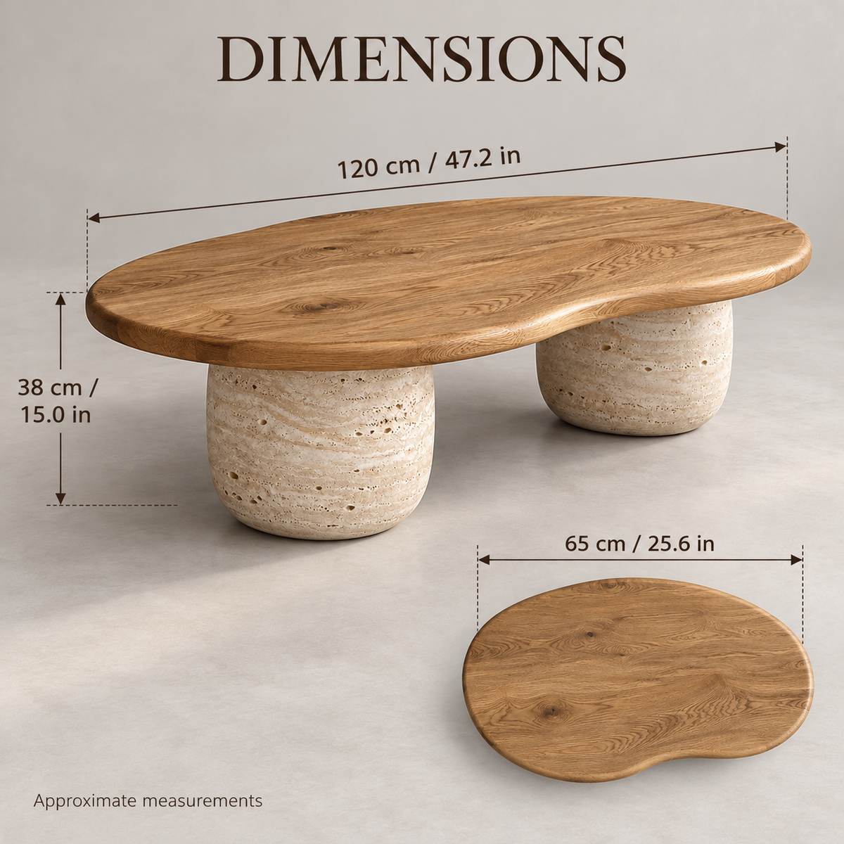 Oria table dimensions
