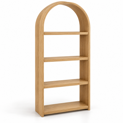 Eira Arched Four-Tier Display Shelf - white background, design illustration